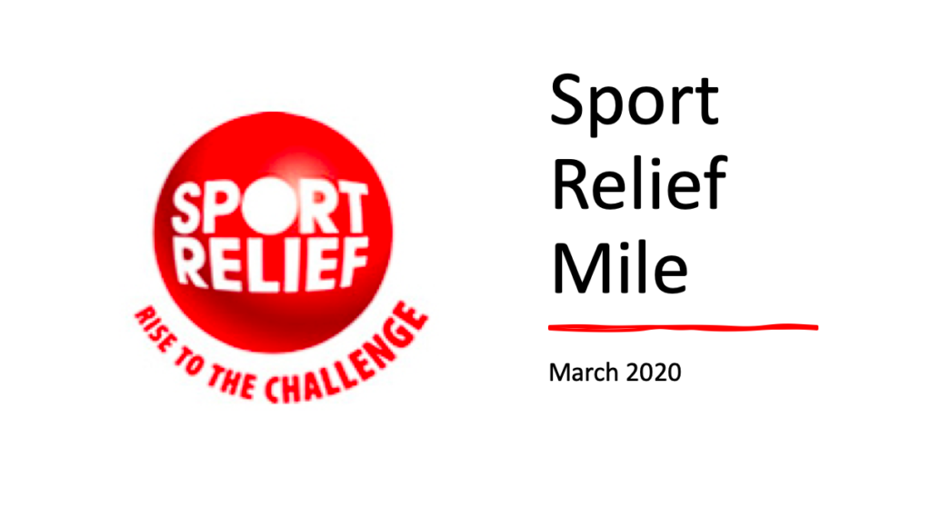 Chris and Running - Sport Relief Mile March 2020